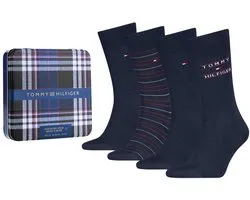 Tommy Hilfiger Giftbox Herensokken 4-pack Navy