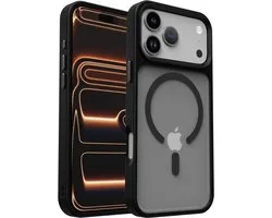 YPCd MagSafe Backcover Geschikt voor Apple iPhone 17 Pro – Shockproof TPU - Hard PC Achterkant – Sterke MagSafe Magneet – Camera Bescherming – Zwart