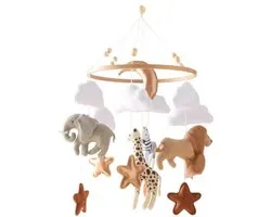 Mobile de Luxe Bébé Jungle Feutre – Un véritable Eyecatcher! - Mobile pour bébé élégant - Chambre de bébé mobile en Feutre - Cadeau de baby shower Mobile pour bébé - Mobile de berceau - Perfect comme cadeau de maternité
