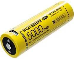 Nitecore NL2150HPR Oplaadbare 21700 Li-Ion batterij 5000mAh met USB poort