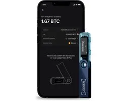 Ledger Nano S Plus – Crypto Hardware Wallet met USB-C – Voor Bitcoin, Ethereum, Solana & NFT’s – 1MB opslag - Beheer 1000+ Coins - Neptune Blue