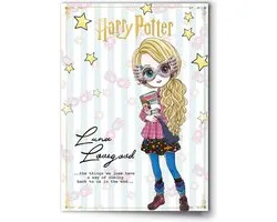 Carte de vœux de Character Luna Lovegood avec badge Pin
