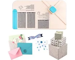 3 in 1 Envelope Punch Board voor het Maken van Aangepaste Enveloppen, Cadeau Dozen en Strikken voor Verjaardagsfeesten en Speciale Gelegenheden