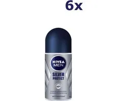 NIVEA MEN Silver Protect Dynamic Power Anti-Transpirant Deo Roller - Deodorant - 6 x 50 ml - Voordeelverpakking