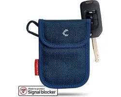 Comsecure® - Housse de protection antivol RFID pour clé de voiture - Blauw - Pochette pour clé d'entrée sans clé - Anti skim - Faraday - Bloqueur de signal