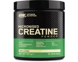 Optimum Nutrition Micronized Creatine Powder - Creatine Poeder - Creatine Monohydraat - 1 Pot - 187 gram (55 doseringen)