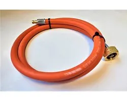 Gas hose propane butane, 500 cm (5 m), DN 5 type 21 (Dorn) - 21.8 inch left, quick connection LKS, propane gas hose, gas pants for connecting a 11 kg bottle