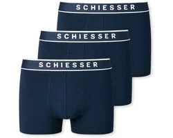 Schiesser 3PACK Shorts 95/5 - Heren Onderbroek blauw