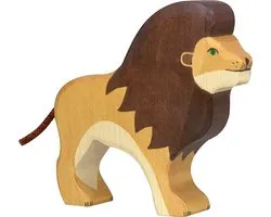 HOLZTIGER Wildernis - Leeuw - 15X3X13Cm - Houten Figuur - Handgemaakt