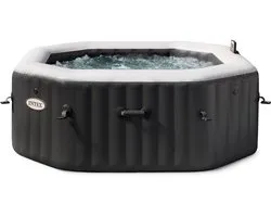 Intex PureSpa Onyx Black Jet & Bubble Deluxe 4 persoons - 201 x 201 x 71 cm (Achthoek)