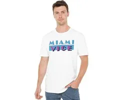Miami Vice Miami Vice Og Logo Heren T-Shirt - Wit - XXL