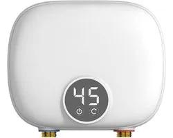 SAVI® Doorstroomverwarmer - Hydraulische Doorstromer - Doorstromer Douche Elektrisch - Wit -‎36cm x 7cm x 21cm