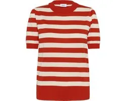 Saint Tropez MilaSZ SS Block Stripe Pullover Dames Trui - Valiant Seedpearl Block Stripe