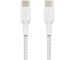 Belkin BOOST↑CHARGE Braided - USB-C naar USB-C Kabel - 1 Meter - 60W - Wit