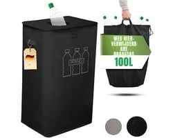 MMP® Statiegeld Container - Container - Vuilnisbak - 100 liter - 41x33x70cm - Zwart