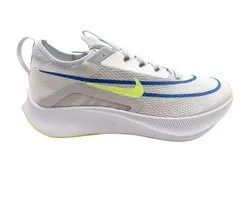 Nike Zoom Fly 4 - Chaussures de running - Pointure 44 - Summit White/Pure Platinum/Imperial Blue/Lime Glow / Blanc Gris - Zoom Fly - Running - Chaussures de running homme