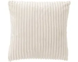 Dutch Decor MART - coussin décoratif 45x45 cm - velours côtelé doux - recyclé - Snow White - blanc - Coussin intérieur inclus - Coussins de luxe pour salon & canapé
