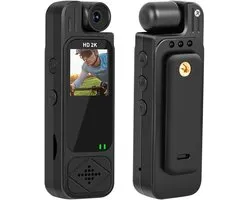 Actiecamera - Recorder - HD sportcamera - Videocamera, DV en voice recorder in één - Beeldstabilisatie - 180° draaibare lens - Breedhoekig beeld van 130° - Klipontwerp voor bevestiging