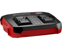 Einhell DUO-lader - Power X-Change - 18 V - Laadstroom 4A - Geïntegreerde wandhouder - Geschikt voor alle Power X-Change Accu's