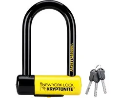 Kryptonite New York Fahgettaboudit Mini Beugelslot S cooter – ART-4 – Motor, Scooter, Elektrische Fietsen – 215,3 x 8,3 cm – Geel