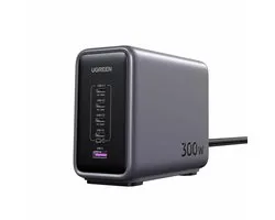 UGREEN USB C Charger, Nexode 300W Oplader PD 3.1 GaN Lader 5 poorten PPS compatibel met MacBook Pro 2021 16", MacBook Air, Surface Book, iPhone 15 Pro Max