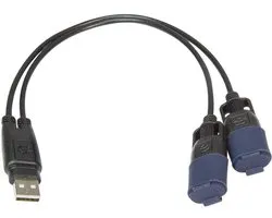 OptiMate TecMate Cable O-110, USB Y-splitter, met weerbestendig aansluitsysteem, Blauw - ShopVlot