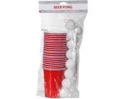 Beer pong drankspel/drinkspel 37 delig - Drankspellen/studentenspellen bier pong - herbruikbare bekers