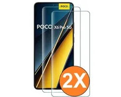 Screenprotector geschikt voor Xiaomi Poco X6 Pro 5G / Poco F6 Pro 5G - gehard Glas Tempered Glass - 2 Stuks