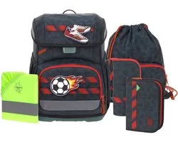 Lässig schooltas regenhoes Light Unique School Set 7-delig Football deep blue donkerblauw