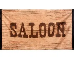 Boland - Polyester vlag Wild West 'Saloon' - Cowboys & Indianen - Cowboy & Indianen