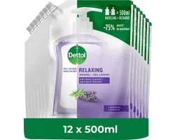 Dettol handzeep Lavender navulling, 12 stuks