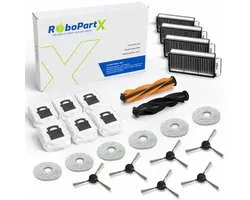 Kit d'accessoires complet de 24 pièces adapté pour l'aspirateur robot Dreame X50 Ultra Complet / L40s Pro Ultra / L50 Pro / Matrix 10 Ultra - Kit d'entretien - Pièces de rechange