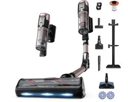 Rowenta X-Force Flex 16.60 RH9CD9 - Steelstofzuiger - Draadloos - Met dweilfunctie - 315 Airwatt - Flexibele buis - 2 uur gebruikstijd - Blauwe LED verlichting zuigmond