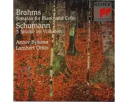 1-CD Brahms: Sonatas for Piano and Cello / Schumann: 5 Stucke in Volkston (1995) - Anner Bylsma (violoncello) / Lambert Orkis (piano)