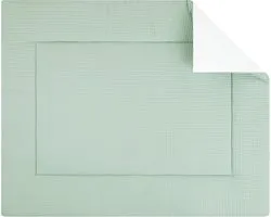 BINK Bedding Boxkleed Wafel (Pique) Mint 80 x 100 cm - vulling fiberfill 400 grams - speelkleed - parklegger - katoen - wafel - mint - mintgroen - lichtgroen