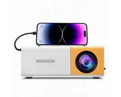 HD 1080P Kleine Videoprojector, Draagbare Buitenprojector, 100ANSI 1000LM Helderheid, Automatische Correctie, Handmatige Scherpstelling, 100 Inch Scherm, HDMI USB