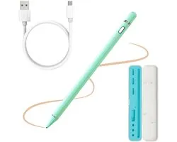 ADEL Stylus Pen Universeel met Perfecte Precisie voor Tablet en Smartphone - Incl. Opbergcase - Oplaadbare Styluspen - Touchscreen Styluspennen - Getest en Geschikt voor o.a. iPad, iPhone, Samsung, LG, Google Pixel en Xiaomi - Groen