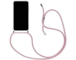 Necklace with Transparent Silicon Case for Samsung Galaxy A52 5G Cover TPU Soft Case Adjustable Length Lanyard, Hands Cord Lanyard Phone Case Cross Body Necklace Cord Cover