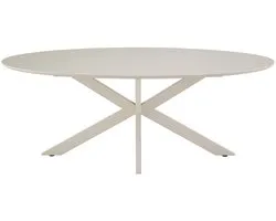 DÉJA Living Eettafel Gimo - Ovaal Beige HPL - 200x100x76cm