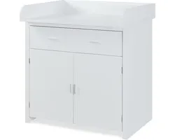 Luiercommode Starler met verschoonblad 104x96x77 cm wit [en.casa]