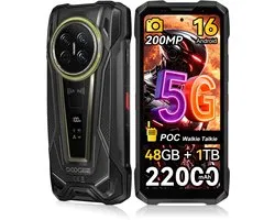 DOOGEE Vmax2 Pro Smartphone robuste 5G - 6.78 pouces 120Hz - 48 Go RAM - 1 To ROM - 22000 mAh 120W - Android 16 - Appareil photo AI 200MP - IP68/IP69K - NFC, GPS - Téléphones 2026 neuf - Noir