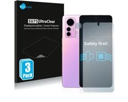 Savvies - Protection d'écran pour Xiaomi 12 Lite (Avant + Caméra) - Film de protection transparent (6 pièces)