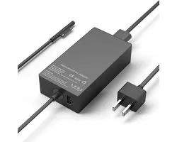 65 W-oplaadkabel, geschikt voor Microsoft Surface Pro 11/10/9/8/7+/7/6/5/4/3/X, 15 V 4 A-oplader, voedingsadapter, compatibel met Surface Laptop 7/6/5/4/3/2, geschikt voor Surface Go 4/3/2, geschikt voor Surface Book 3/2/1