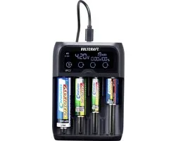 VOLTCRAFT IPC-2 Batterijlader NiMH, NiCd, Li-ion, LiFePO AAAA (mini), AAA (potlood), AA (penlite), C (baby), Sub-C, A, 10440, 14500, 14650, 16340, 17355,