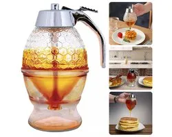 Cheqo® Distributeur de Miel - Distributeur pour Miel - Plastique - Distributeur de Sirop 15 cm - Accessoire de Cuisine