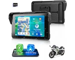 ESSGOO Motor CarPlay - Apple en Android - Navigatie - GPS-systemen - 5-inch scherm - IP67 - BT- Met zonnescherm