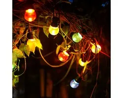 Aigostar - String Light - Guirlande de lumières LED - 10 LED colorées - Blanc chaud 3000K - 8 mètres