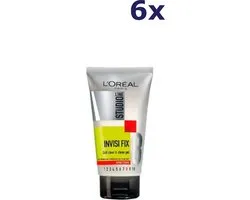 L'Oréal Paris Studio Line Invisi Fix 24h Clear & Clean - Super Sterke Fixatie Haargel - 6 x 150 ml - Voordeelverpakking
