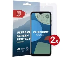 Protection d'écran Rosso compatible avec FairPhone 4 | Pack Duo Ultra Clair | Feuille de TPU | Film protecteur compatible avec les coques | 2 pièces