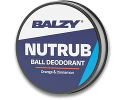 BALZY® NutRub® Orange & Cannelle – Déodorant naturel à Ball pour homme – Formule unique au Magnésium et au beurre de karité – Nourrit, protège et garde la Fris – Spécialement conçu pour les zones intimes